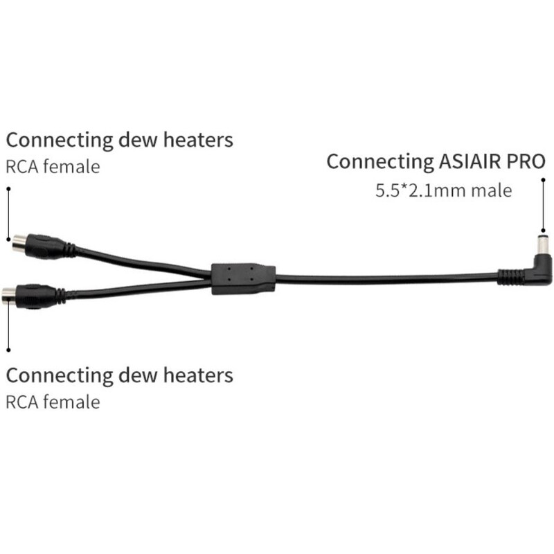 ZWO DC Y split cable (RCA coaxial connector)