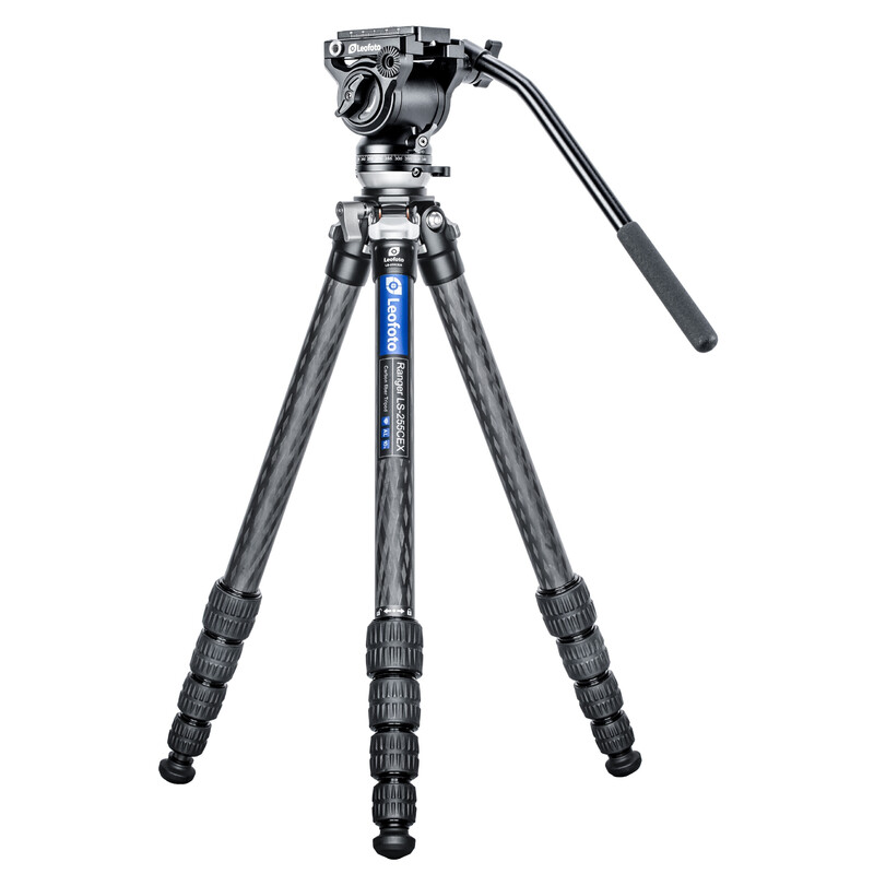 Leofoto Carbon tripod LS-255CEX Ranger mit Nivelliereinrichtung + Videoneiger BV-5
