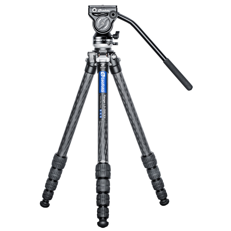 Leofoto Carbon tripod LS-255CEX Ranger mit Nivelliereinrichtung + Videoneiger BV-5