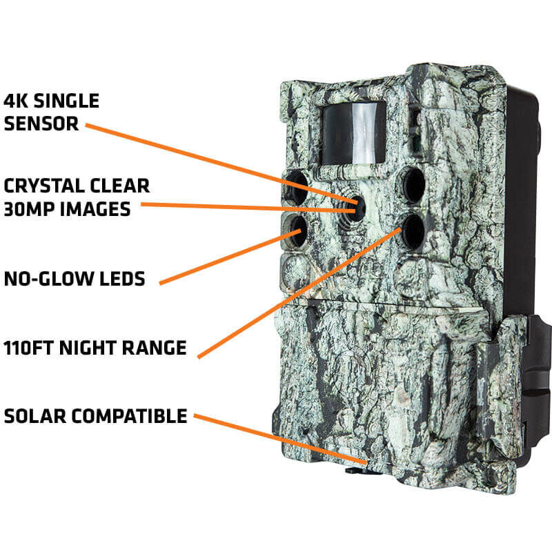 Bushnell Wildlife camera 30MP CORE 4KS Tree Bark Camo No Glow, Box 5L