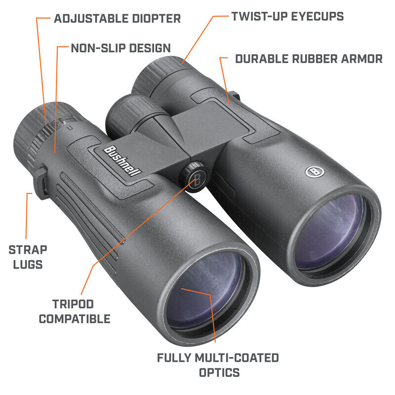 Bushnell Binocolo Legend 12x50 Prismi a tetto, nero, FMC