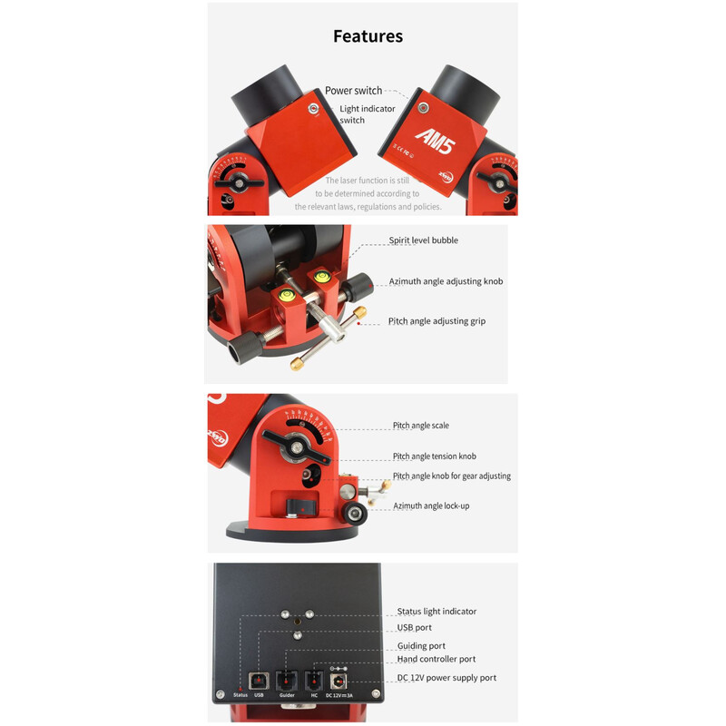 ZWO AM5 harmonic drive equatorial mount + carbon tripod