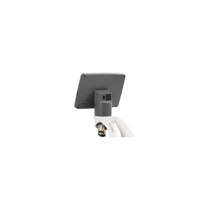 Euromex Microscoop MicroBlue, MB.1051-LCD, 5,6 inch LCD-scherm, achr. 4/10/S40x lenzen, DIN 35mm perf., 40x - 400x, LED, 1W, Kruistafel