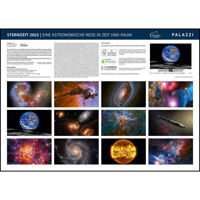 Palazzi Verlag Calendario Sternzeit 2023