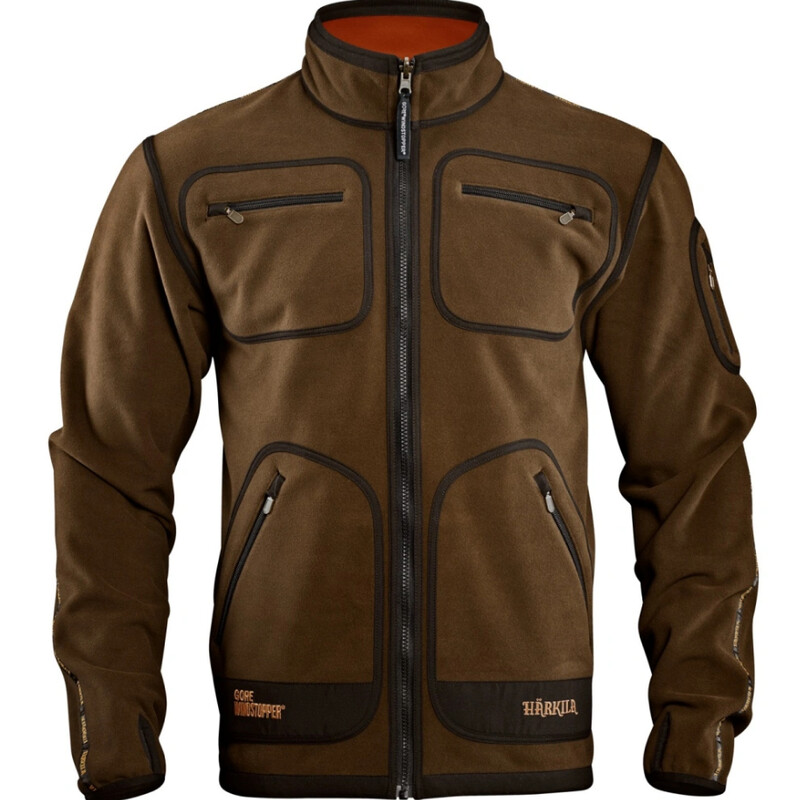 Härkila Kamko fleece jacket, hunting green/orange blaze, size XL