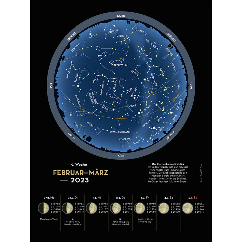 Kosmos Verlag Calendar Himmelsjahr 2023