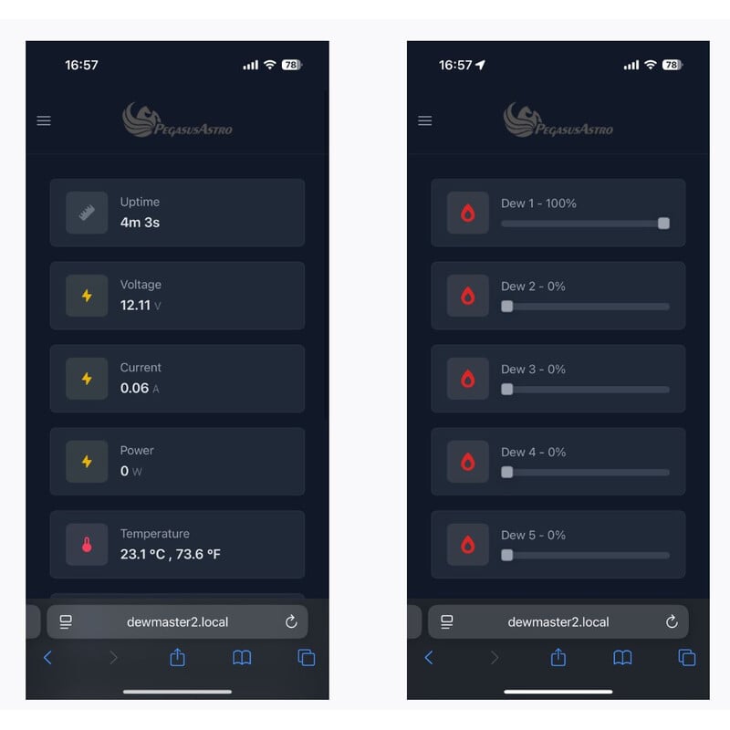 PegasusAstro Controls DewMaster 2