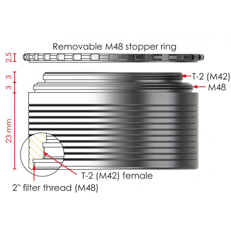 Baader Adaptors 2"/T2