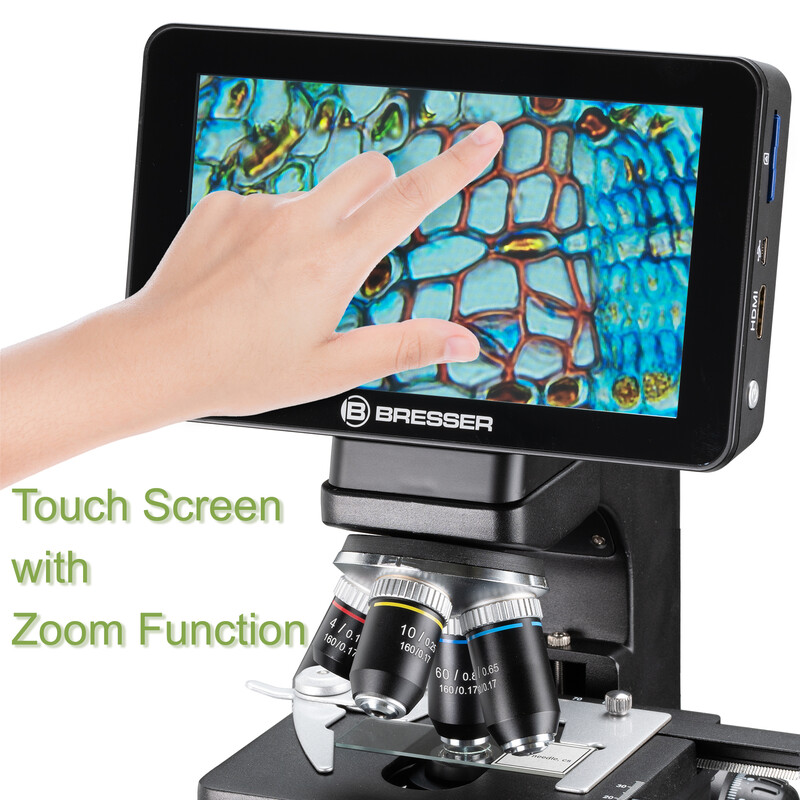 40x-600x, DL, Bresser screen, Microscope LCD Mikroskop, 16MP Researcher LED,