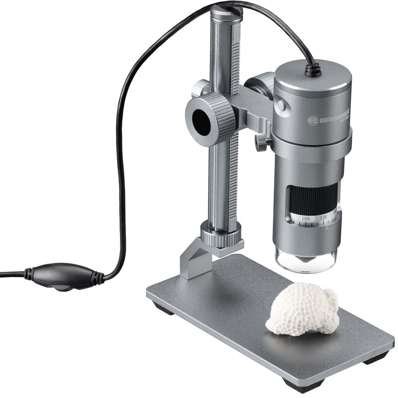 Digitalmikroskop 10x-280x, USB DST-1028, AL Bresser screen, Microscope LED