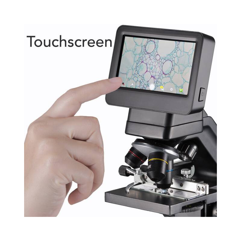 Bresser Biolux Touch, scherm, 30x-1125x, AL/DL, LED, 5 MP, HDMI, Microscoop voor school en hobby