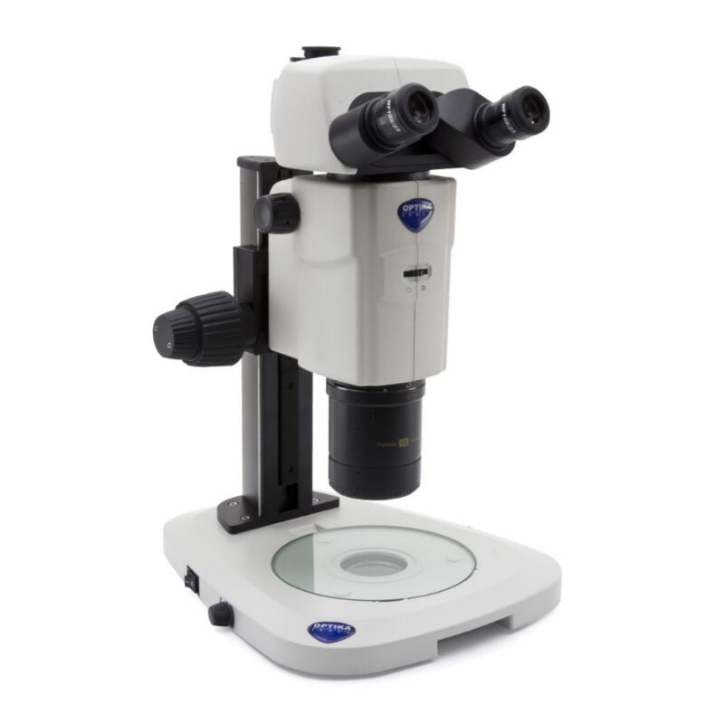 Optika Stereo zoom microscope SZR-180, trino, CMO, w.d. 60mm, 10x/23, 7.5x-135x, LED, click stop