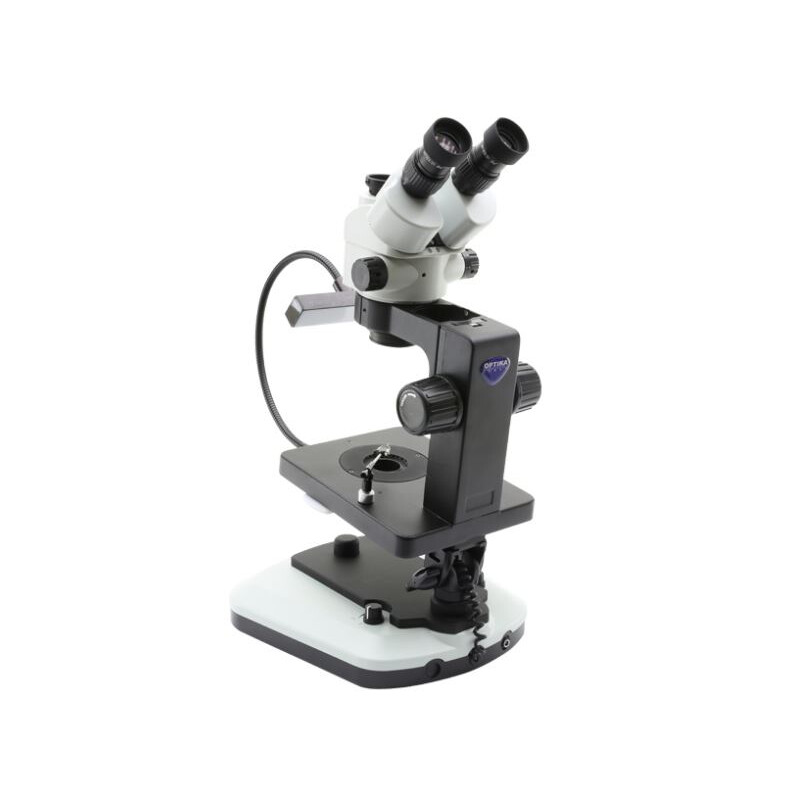 Optika Stereo zoom microscope OPTIGEM-20 trino, BF, DF, Greenough, w.d. 100mm, 10x/21mm, 0,7x-4.5x