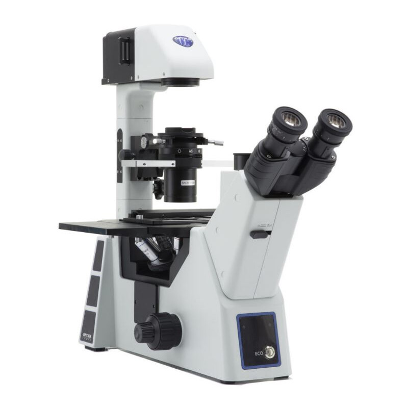 Optika Omgekeerde microscoop IM-5, trino, geïnverteerd, 10x24mm, LED 8W w.o. objectieven