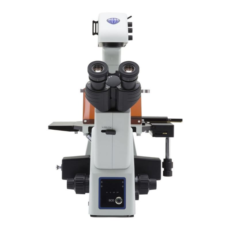 Optika Omgekeerde microscoop IM-5FLD, FL, trino, invers, 10x24mm, AL/DL, LED 5W, 8W w.o. objectieven