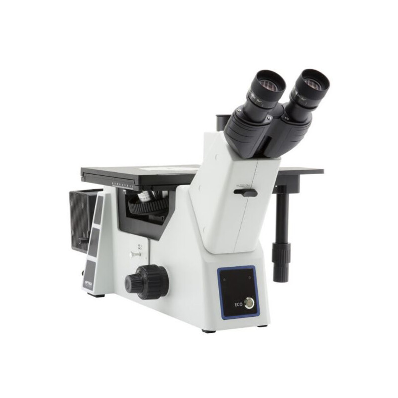 Optika Microscopio invertido IM-5MET, MET trino, inverso, 10x24mm,  AL, Halogen,  12V/100W w.o. objetivos