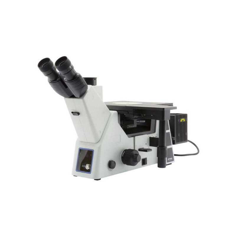 Optika Microscopio invertido IM-5MET, MET trino, inverso, 10x24mm,  AL, Halogen,  12V/100W w.o. objetivos