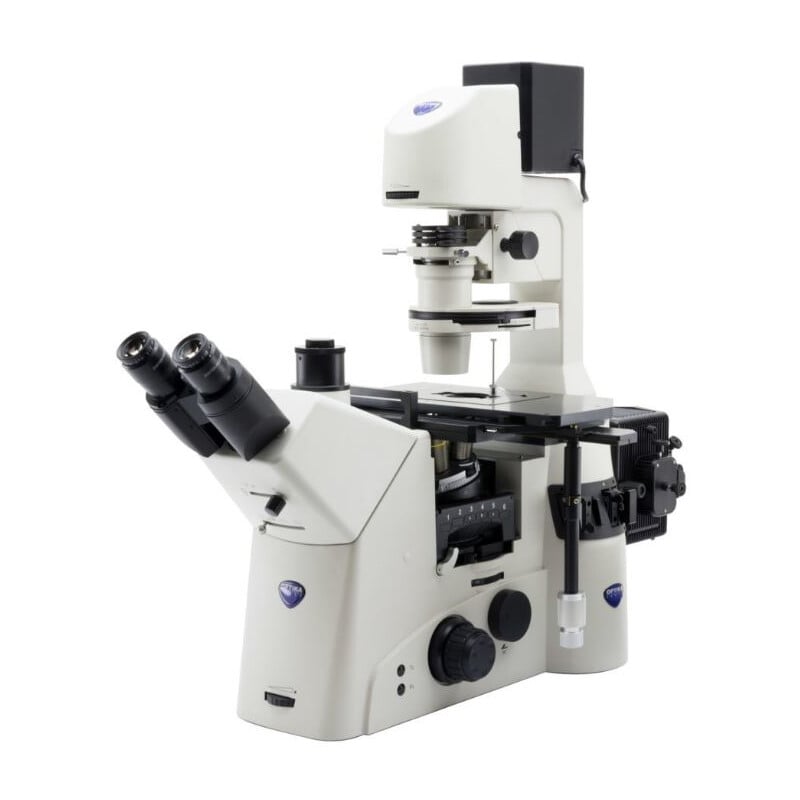 Optika Omgekeerde microscoop IM-7, trino, invers, 10x25mm, LED 10W, w.o. objectieven