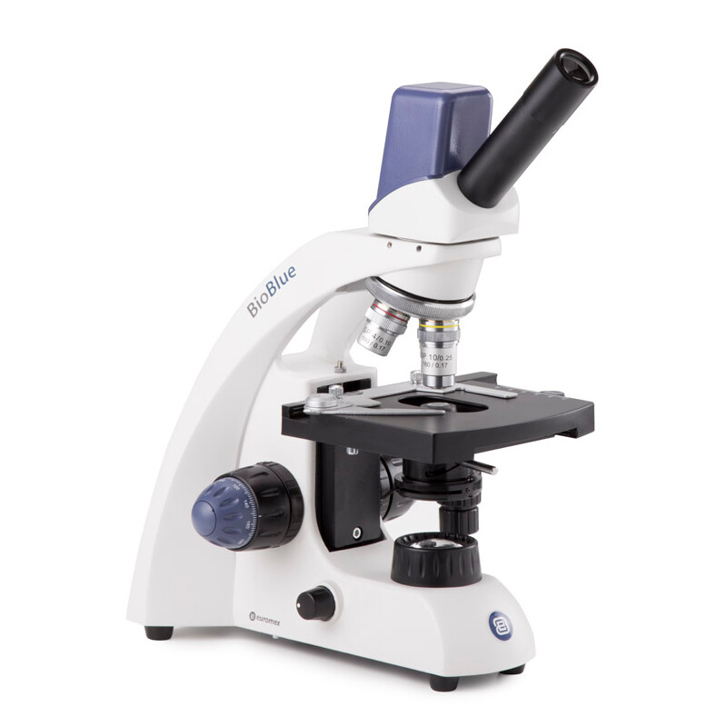 Bevis Installation Samuel Euromex Microscope Mikroskop BioBlue, BB.4255, digital, mono, DIN, 40x -  1000x, 10x/18, LED, 1W