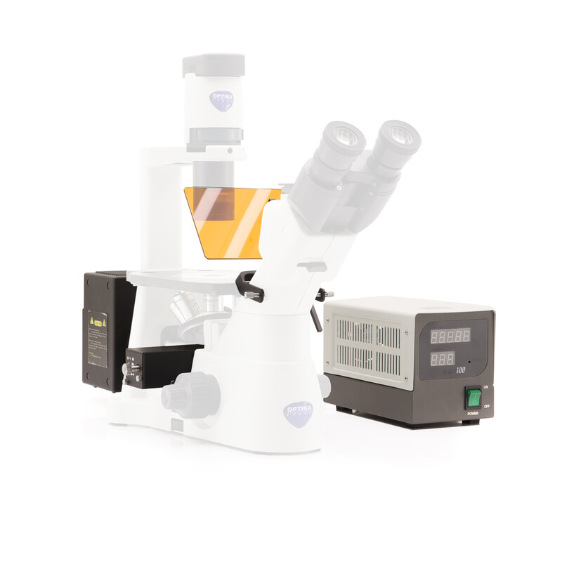 Optika Unidad de fluorescencia M-798 para IM-3, HBO 100W, juego de filtros B & G, alojamiento de filtro con 4 posiciones