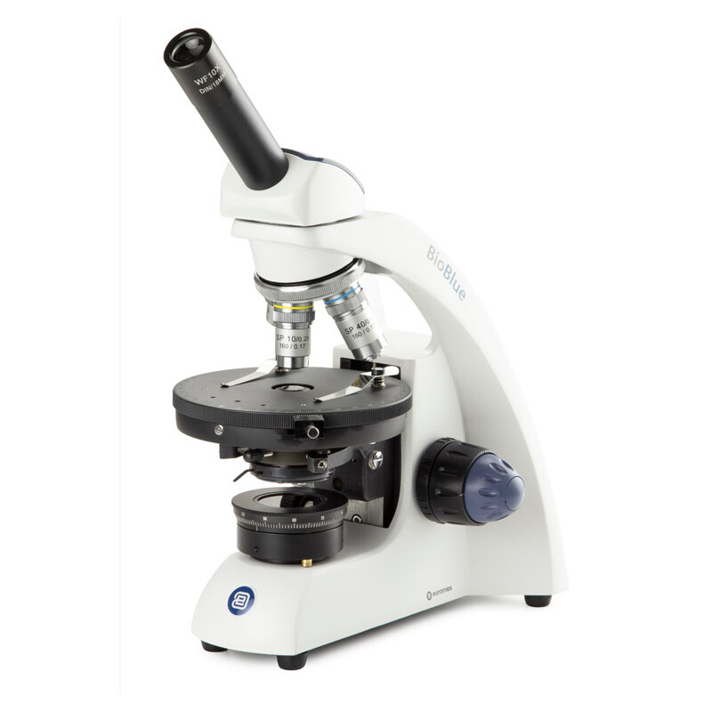 Euromex Microscope Mikroskop BioBlue, BB.4220-P-HLED, mono, DIN, 40x-400x, 10x/18, LED, 1W