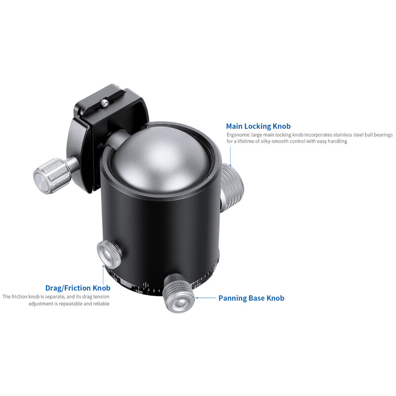 Leofoto Tripod ball-head HB-70+QP-70N
