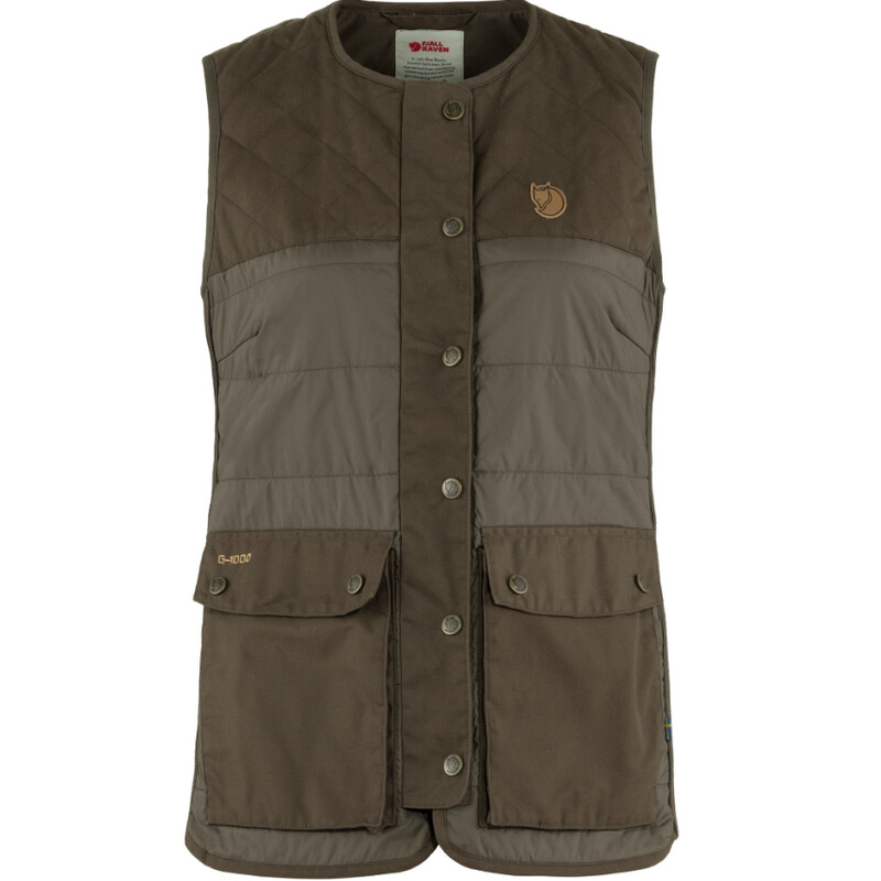Fjällräven Boswol gewatteerd vest W, 633 Donker Olijf, S