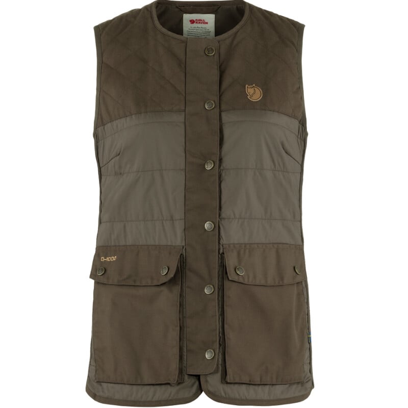 Fjällräven Gilet imbottito in lana Forest W, 633 Dark Olive, S