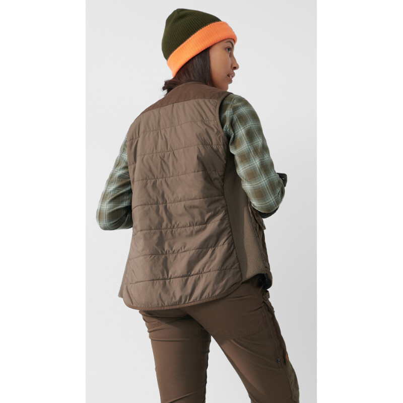 Fjällräven Boswol gewatteerd vest W, 633 Donker Olijf, S