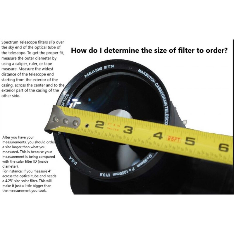 Spectrum Telescope Filters Glass Solar 101mm