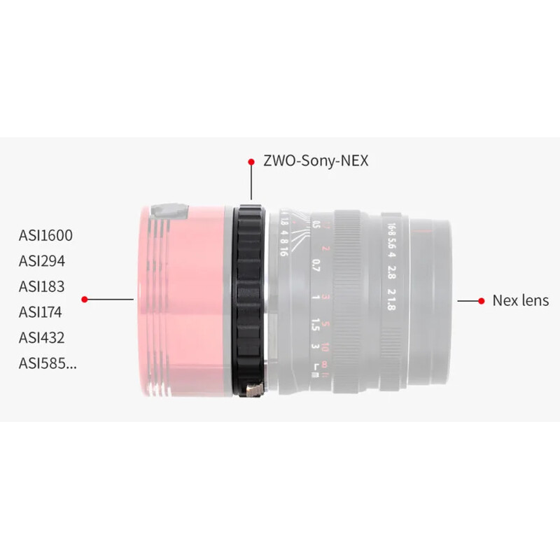 ZWO DSLR-Lens adaptors Sony Adapter for ASI Cameras