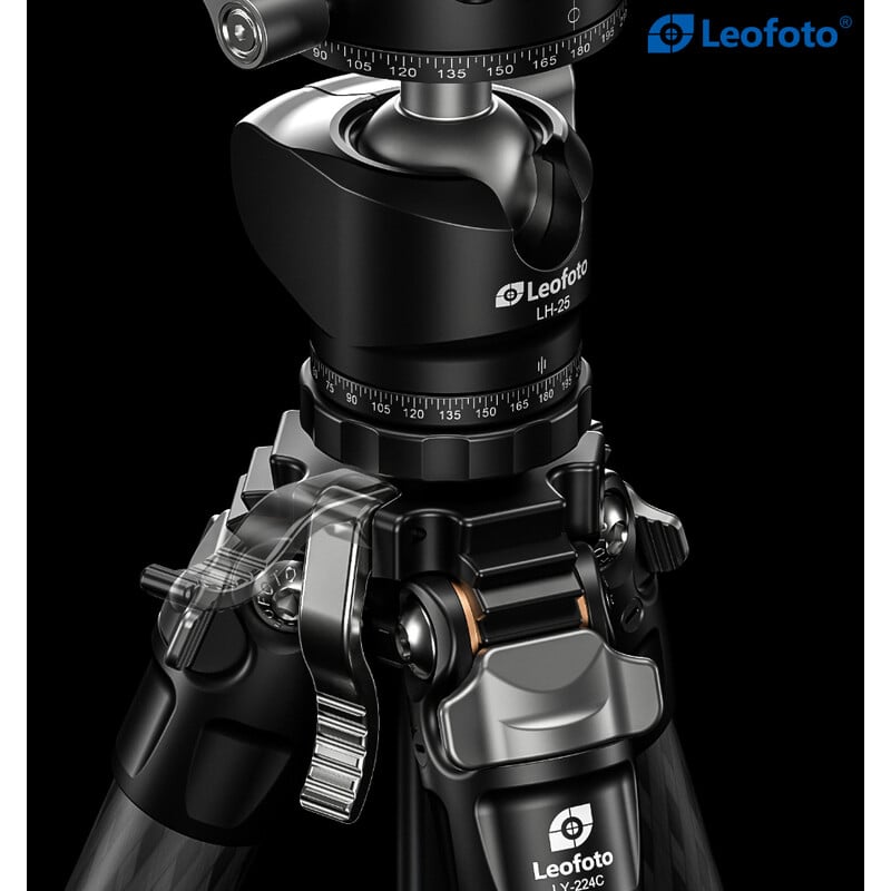 Leofoto carbon tripod LY-224C Mr.Y + ball head LH-25 R Black