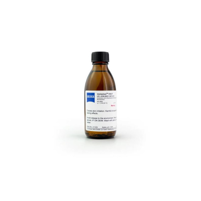 ZEISS Aceite de inmersión Immersol 518 F libre de fluorescencia, botella de 100 ml