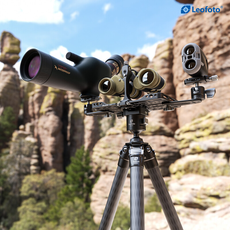 Leofoto FDM-05 mounting plate for spotting scope holder and other optics