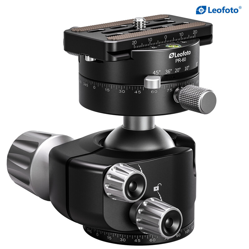 Leofoto Tripod ball-head LH-40PR with double panoramic plate and locking function