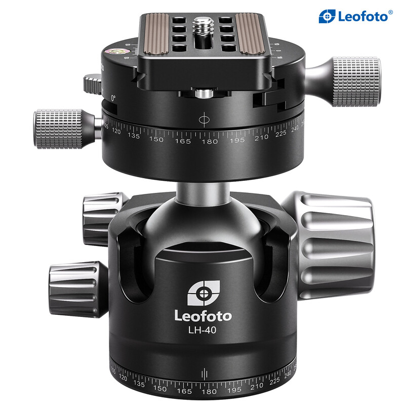 Leofoto Tripod ball-head LH-40PR with double panoramic plate and locking function