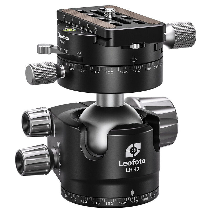 Leofoto Tripod ball-head LH-40PR with double panoramic plate and locking function