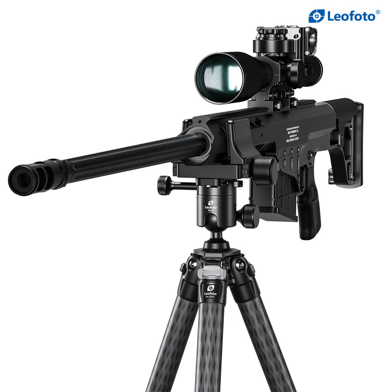 Leofoto SA-324CL Carbon tripod + MK-40 Ball head + GS-3 rifle clamp