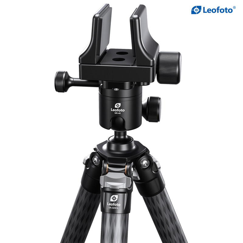 Leofoto SA-324CL Carbon tripod + MK-40 Ball head + GS-3 rifle clamp