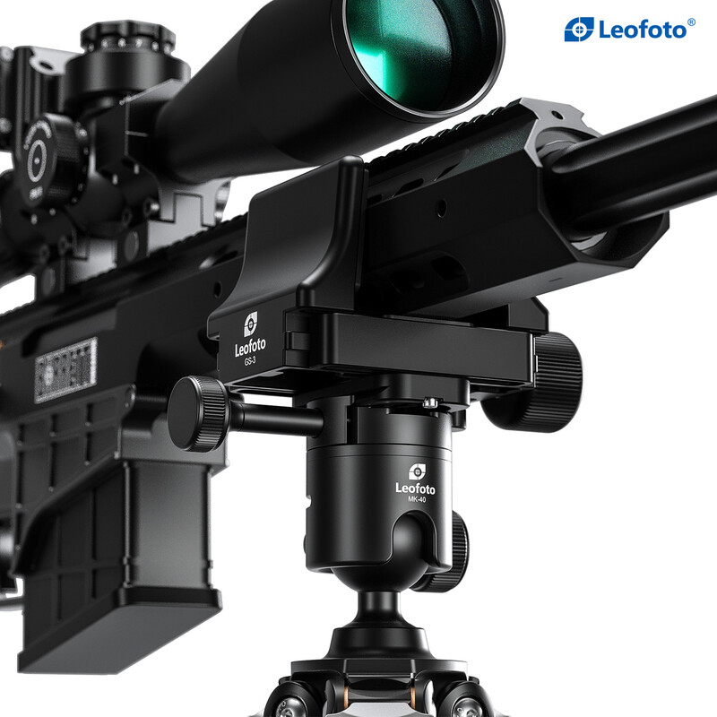 Leofoto SA-324CL Carbon tripod + MK-40 Ball head + GS-3 rifle clamp