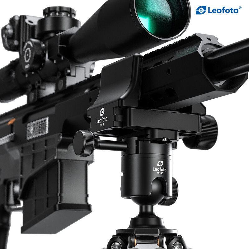 Leofoto SA-364C Carbon tripod + MK-40 Ball head + GS-3 rifle clamp