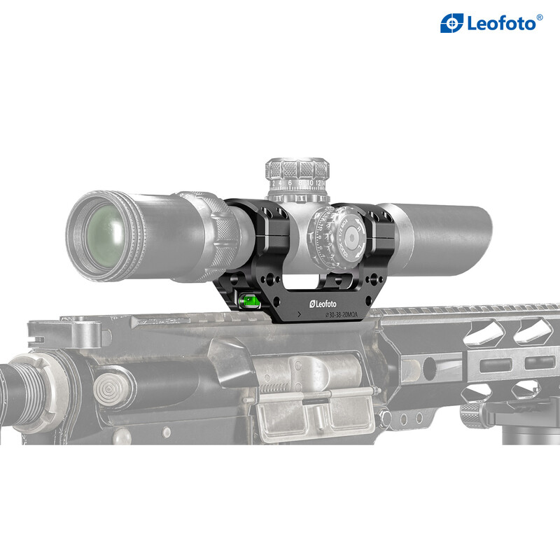Leofoto RO-3038-20 one-piece mount 30mm for Picatinny/Weaver rail, 20 MOA forward tilt
