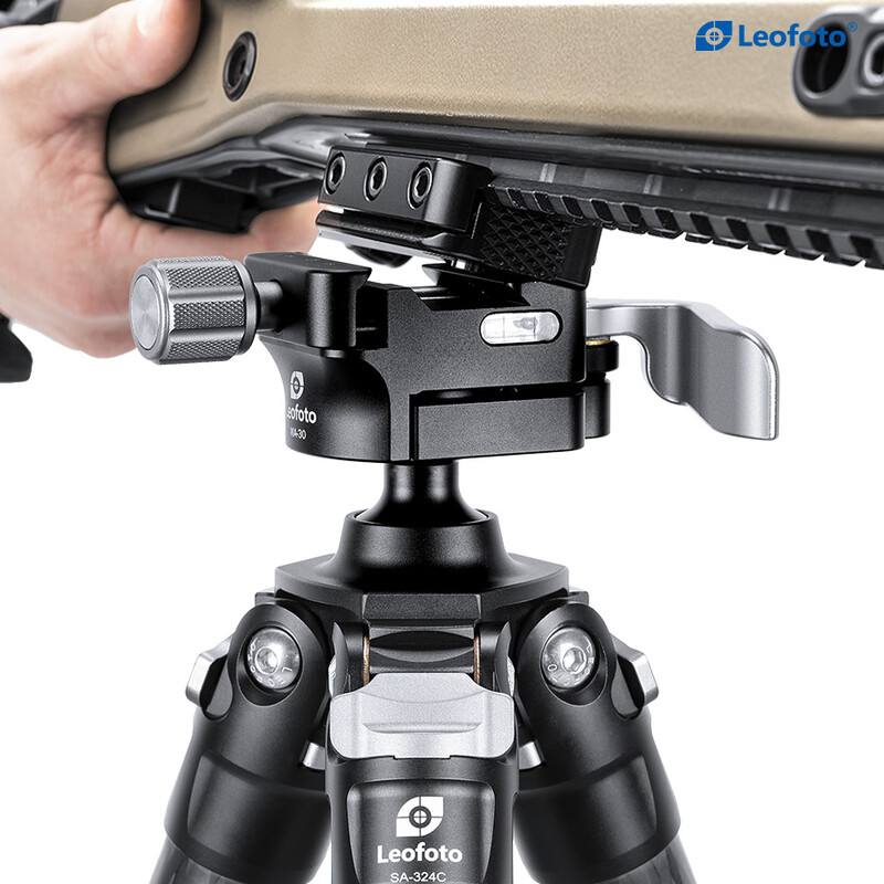 Leofoto SA-324C Carbon tripod with rifle mount MA-30