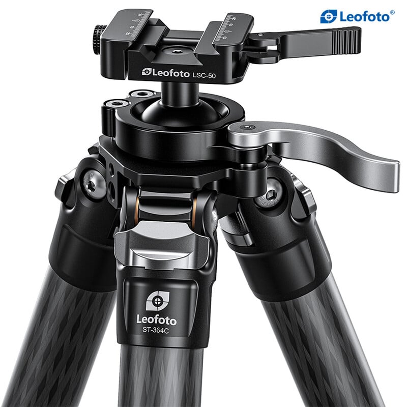 Leofoto ST-364C carbon tripod with rifle mount