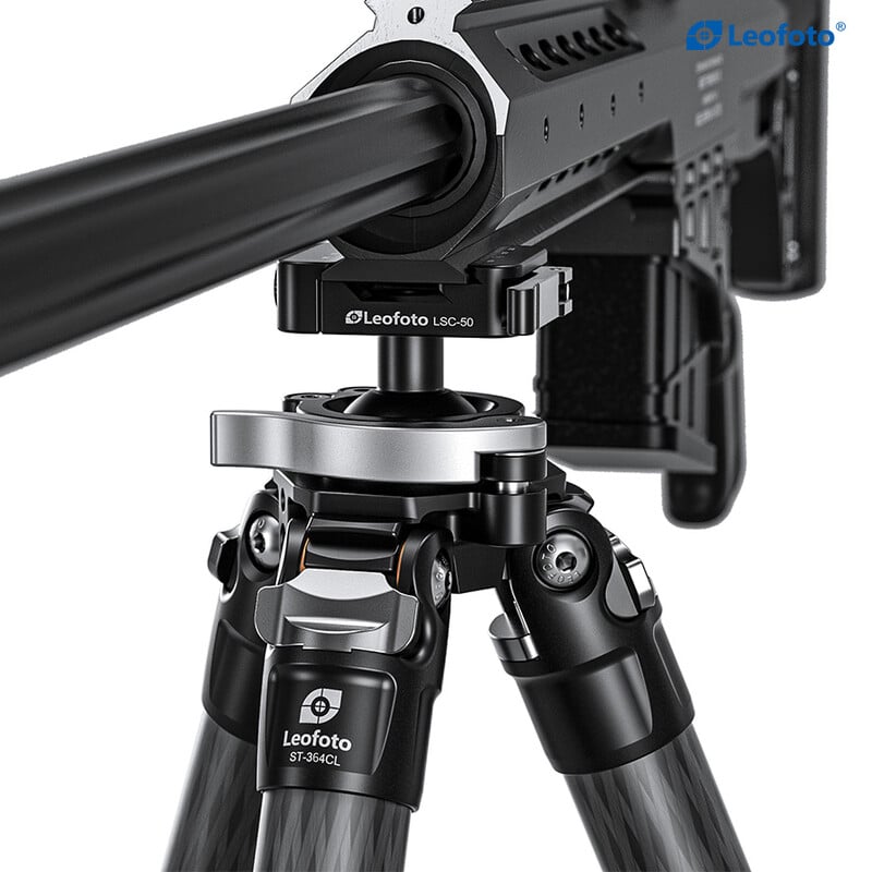 Leofoto ST-364CL carbon tripod with rifle mount
