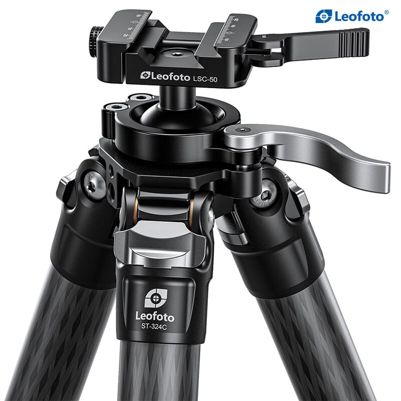 Leofoto ST-324C carbon tripod with rifle mount