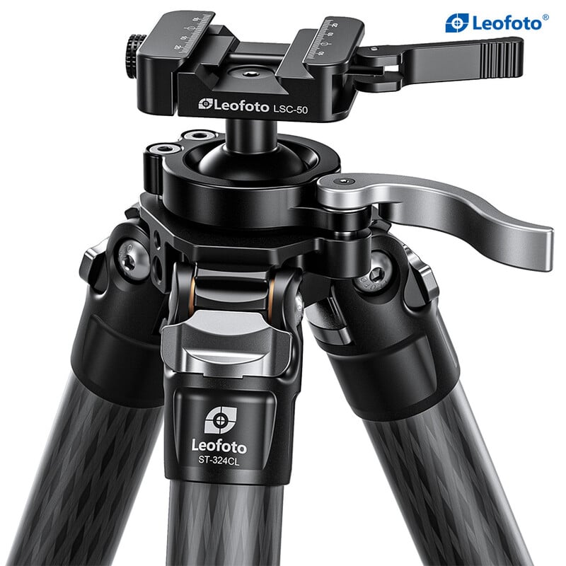 Leofoto ST-324CL carbon tripod with rifle mount