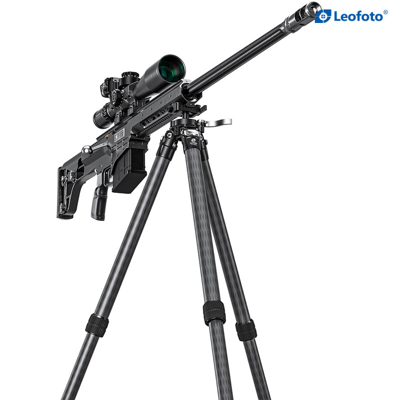 Leofoto ST-324CL carbon tripod with rifle mount