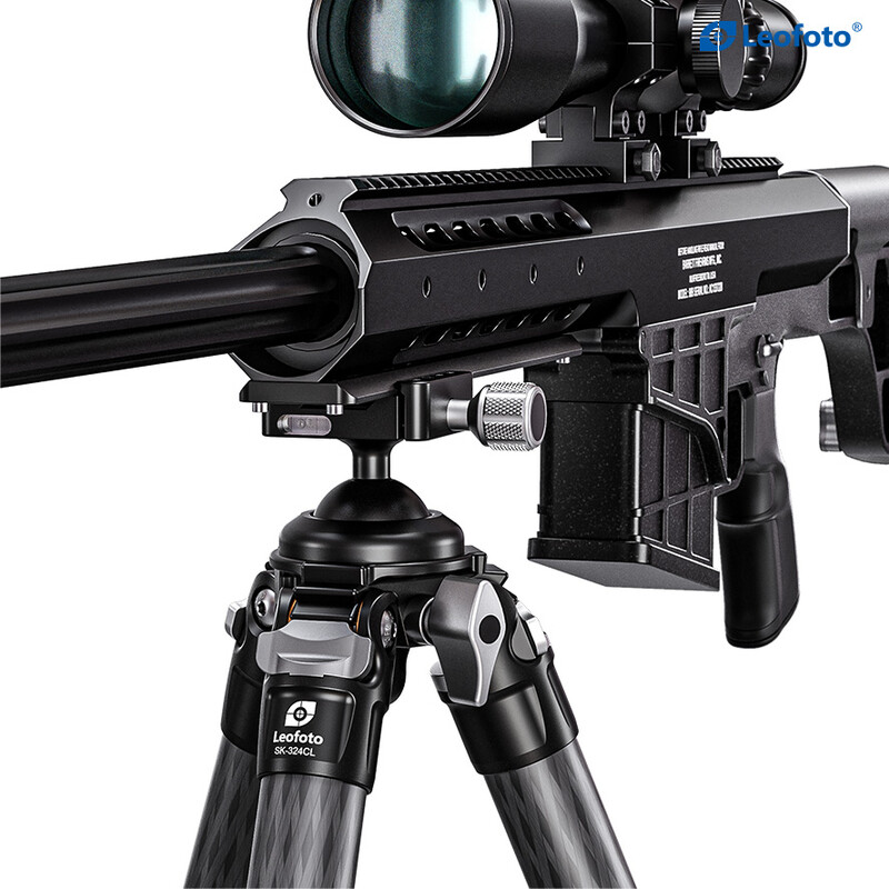 Leofoto SK-324CL Carbon tripod with rifle mount