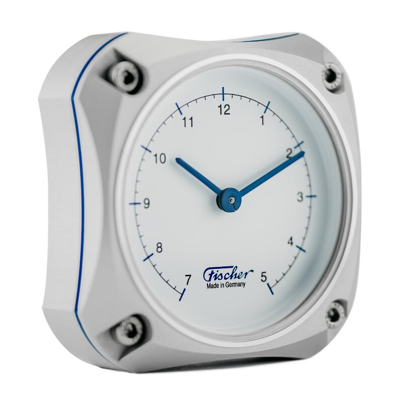 Fischer Cockpit Clock Silver Edition